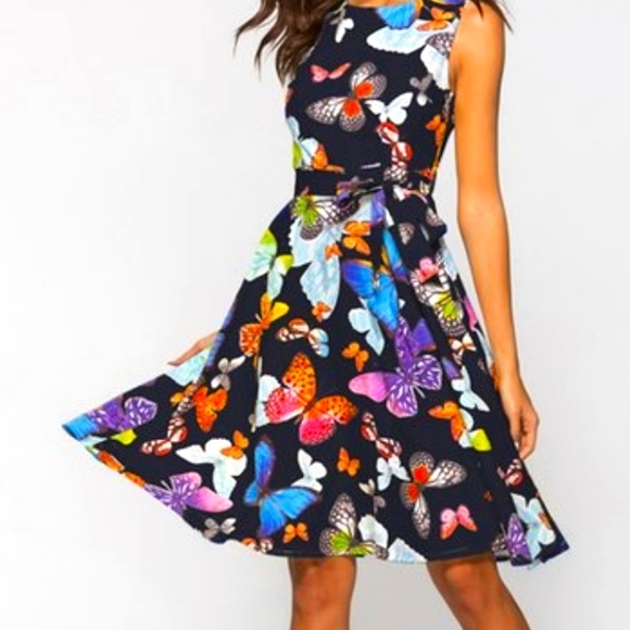 Chateau Amour Dresses & Skirts - Chateau Amour Black and Blue Butterfly Dress 🦋